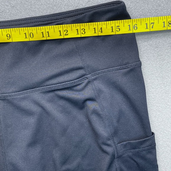 Baleaf Womens Black High Waisted Biker Shorts with Pockets Size XL Athletic Gym - Picture 8 of 9